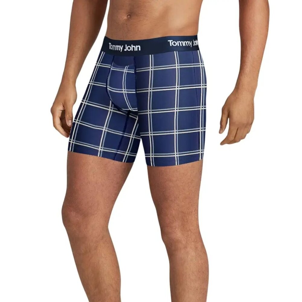 Tommy John Second Skin 6 Inch Boxer Briefs – Blueprint Windowpane